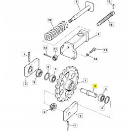 Jcb shaft for the idler wheel of Cogito mini excavators