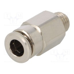 1 pcs x AIGNEP-58000 6-M8X1 - Push-in fitting, straight, 0÷30bar, nickel plated brass