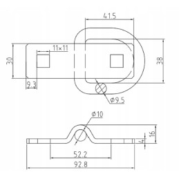 Floor holder, load securing holder 2 5 tons