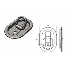 Floor holder for securing a load of 800 kg