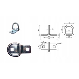 Floor holder for securing a load of 300 kg