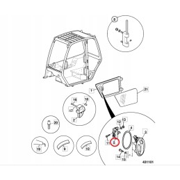 Left door lock jcb 3cx 4cx 826 11105