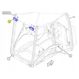 Cat backhoe loader tail lamp shade
