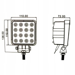 Osram M Tech 12 LED work lamp 24v 3600lm 48w