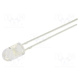 1 pcs x OPTOSUPPLY - OSW5DK5E31B-5V - LED, 5mm, white cold, 3000÷4200mcd, 30°, Front: convex, 5÷7.5V