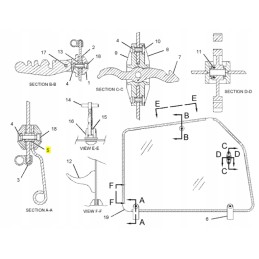 Window screw washer cat 428 432 original