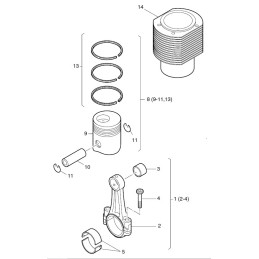Hatz L series connecting rod bearing std 02251500