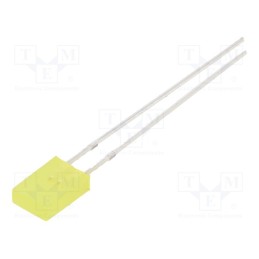 1 pcs x OPTOSUPPLY - OSYYR271A4B - LED, rectangular, 2x5x7mm, bipolar, yellow, 150÷220mcd, 100°, 20mA