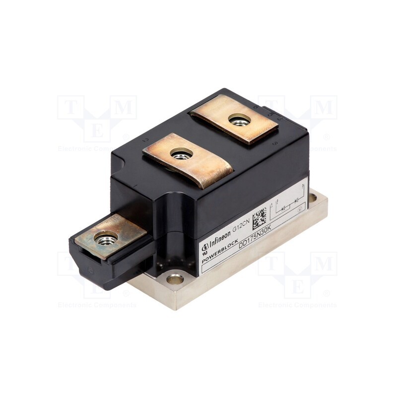 1 pcs x INFINEON TECHNOLOGIES - TT251N16KOFHPSA1 - Module: thyristor, double series, 1.6kV, 251A, BG-PB50-1, screw