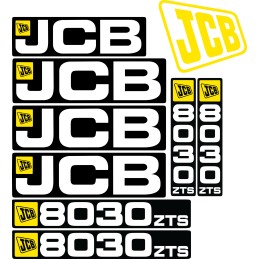 sticker stickers jcb 8025 8030 8035 8045 8055 zts