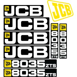 sticker stickers jcb 8025 8030 8035 8045 8055 zts