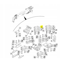 Extension slide of the JCB telehandler 22mm