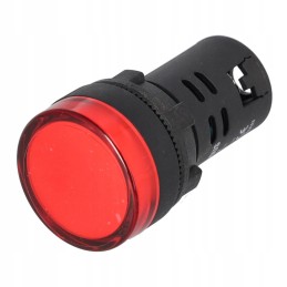 Convex red LED indicator light 22mm 24v