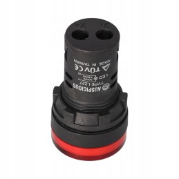 Convex red LED indicator light 22mm 24v