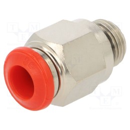 1 pcs x AIGNEP-50020 6-1/8 - Push-in fitting, straight, -0.99÷20bar, nickel plated brass