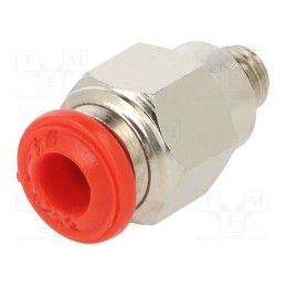 1 pcs x AIGNEP-50020 4-M5 - Push-in fitting, straight, -0.99÷20bar, nickel plated brass