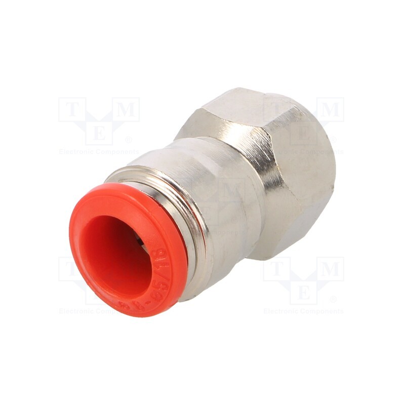 1 pcs x AIGNEP-50030 8-1/8 - Push-in fitting, straight, -0.99÷20bar, nickel plated brass