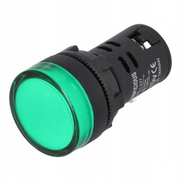 Convex green LED indicator light 22mm 24v