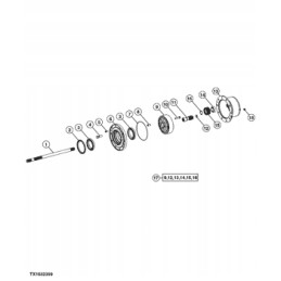Screw t218487 john deere 310j 210le 315sj 315sk