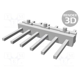 2 pcs x TE Connectivity - 825433-6 - Pin header, pin strips, AMPMODU MOD II, male, PIN: 6, straight