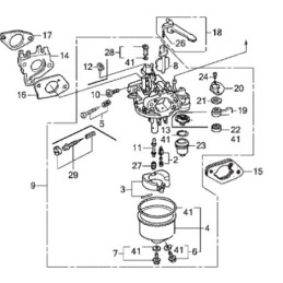 Honda gx carburetor gasket set 16010 ze2 812