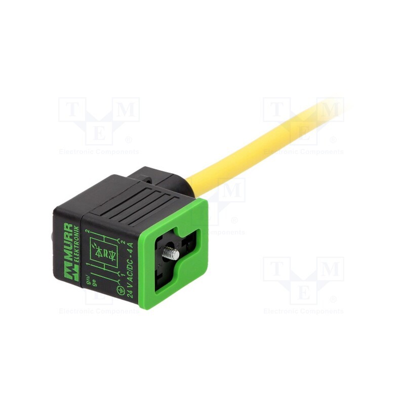 1 pcs x MURR ELEKTRONIK-7000-11021-0260500 - Valve connector, plug, Type: BI, PIN: 3, 11mm, female, 24VDC, 4A, IP65