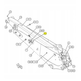Slide and arm extension cat excavator, 15 mm thick