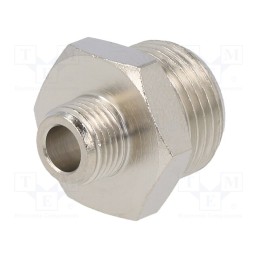 2 pcs x PNEUMAT-2030 1/8-3/8 - Nipple, reductive, nickel plated brass, Input thread: G 1/8'