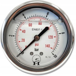 Pressure gauge, pressure gauge, 0 10 bar, rear connection