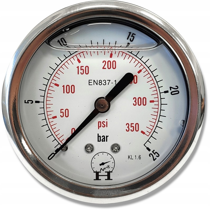 Pressure gauge, pressure gauge, 0 25 bar, rear connection