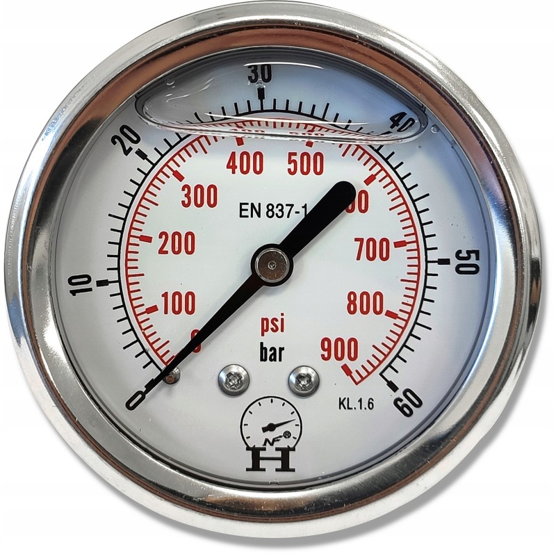 Pressure gauge 0 60 bar, rear connection