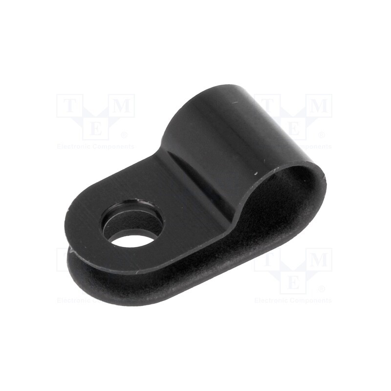 10 pcs x HELLERMANNTYTON - 211-60002 - Fixing clamp, Cable P-clips, ØBundle : 6.5mm, W: 10mm, polyamide