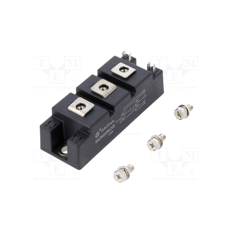 1 pcs x DACO Semiconductor - DACMH160N1200 - Module, transistor/transistor, 1.2kV, 110A, HB9434, screw, 580W