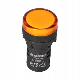 Yellow LED 22mm 24v convex control lamp