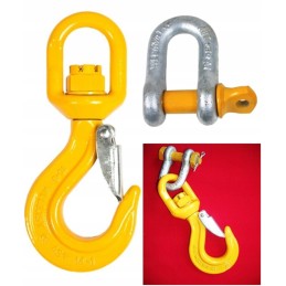 Swivel hook 2 t shackle 2 t set approved