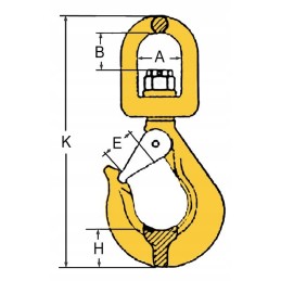 Swivel hook 2 t shackle 2 t set approved