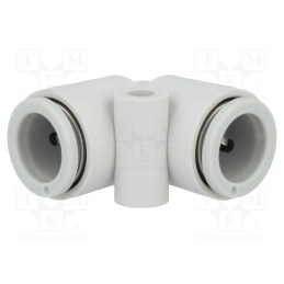 1 pcs x SMC-KQ2L10-00A - Push-in fitting, angled 90°, -1÷10bar, polypropylene, -5÷60°C