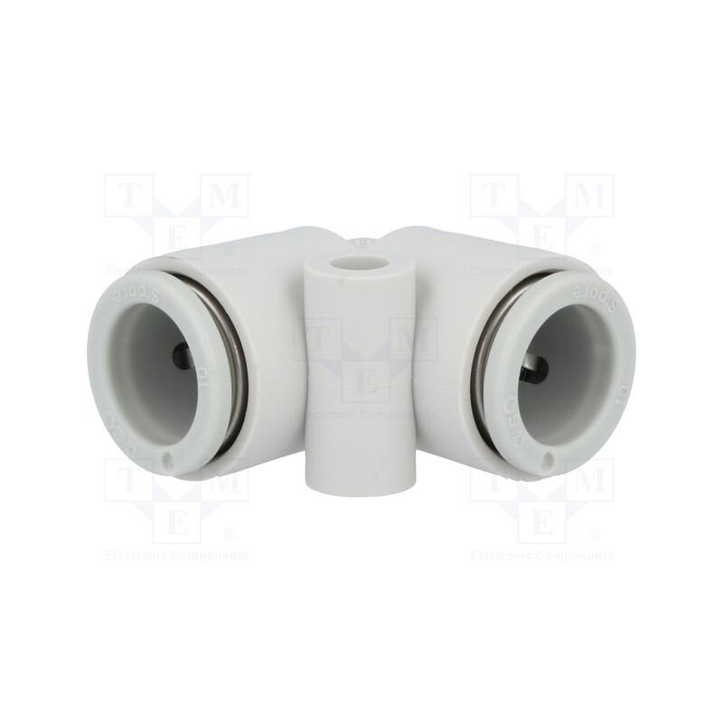 1 pcs x SMC-KQ2L10-00A - Push-in fitting, angled 90°, -1÷10bar, polypropylene, -5÷60°C