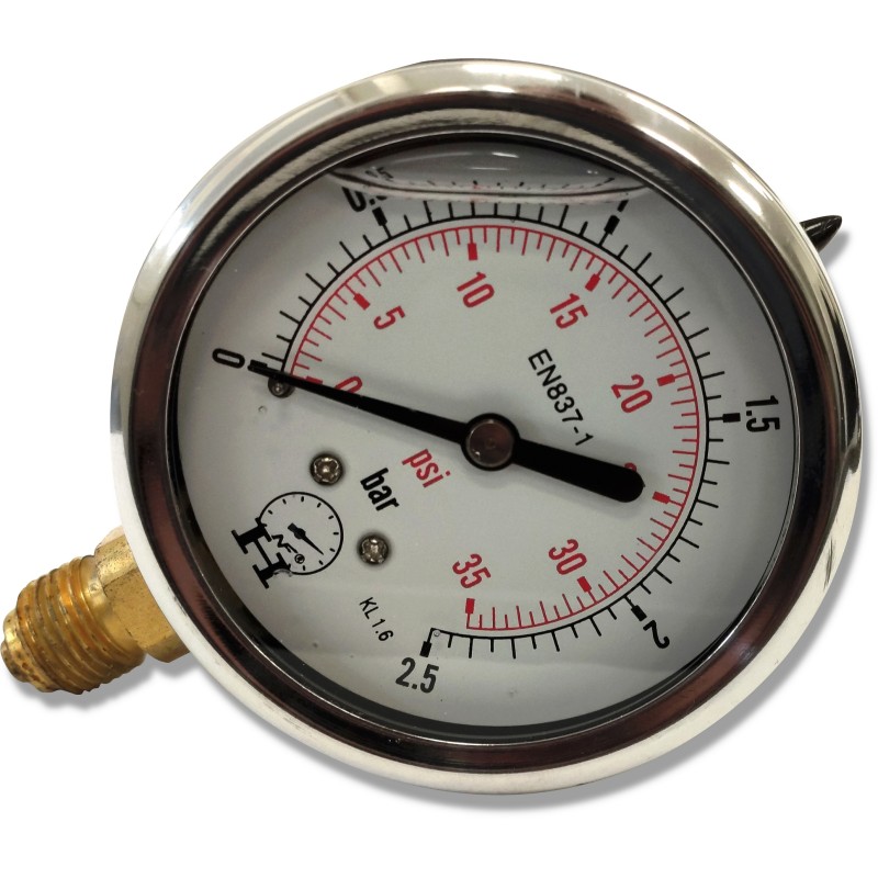 Hydraulic pressure gauge 0 2 5 bar