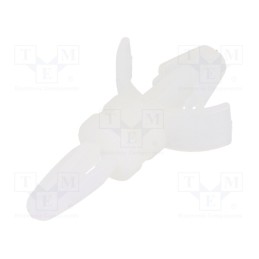 10 pcs x DREMEC - 8G813V40361 - PCB distance, polyamide, L: 6.4mm, snap fastener, natural