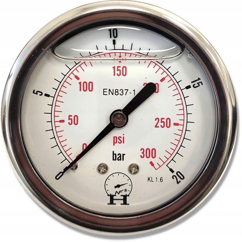 Pressure gauge 0 20 bar, rear connection