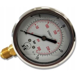 Hydraulic pressure gauge 0 20 bar