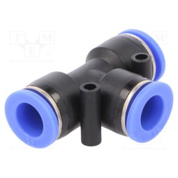 1 pcs x PNEUMAT-138.012 - Push-in fitting, T-tap splitter, -0.95÷15bar, PBT, BLUELINE
