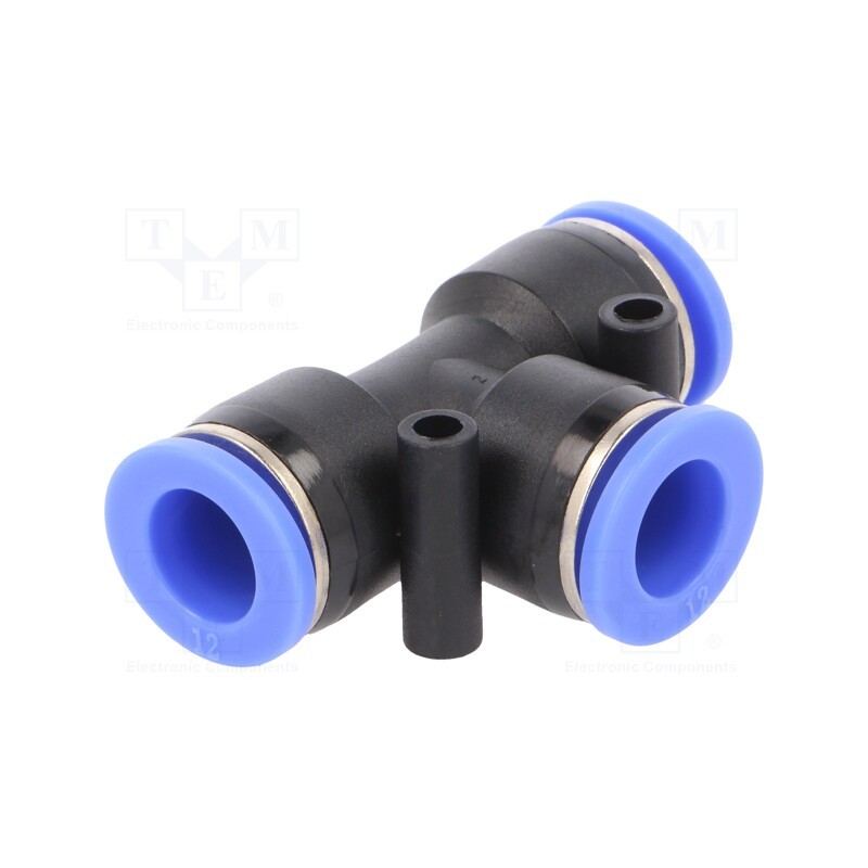 1 pcs x PNEUMAT-138.012 - Push-in fitting, T-tap splitter, -0.95÷15bar, PBT, BLUELINE