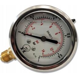 Hydraulic pressure gauge 0 1 bar bottom