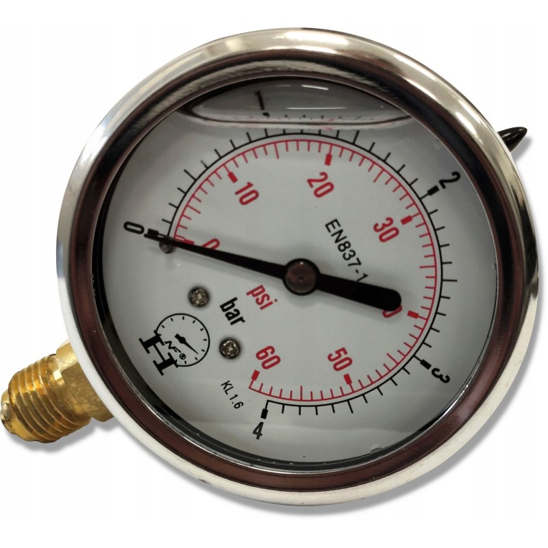 Hydraulic pressure gauge 0 4 bar bottom