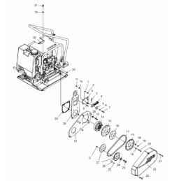 Wacker dps1850 V-belt 0099941