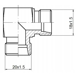 Angle connector bb m20x1 5 m18x1 5 hydrolider