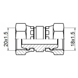 Straight connector aa m20x1 5 m18x1 5 hydrolider