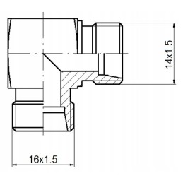 Angle connector bb m16x1 5 m14x1 5 hydrolider
